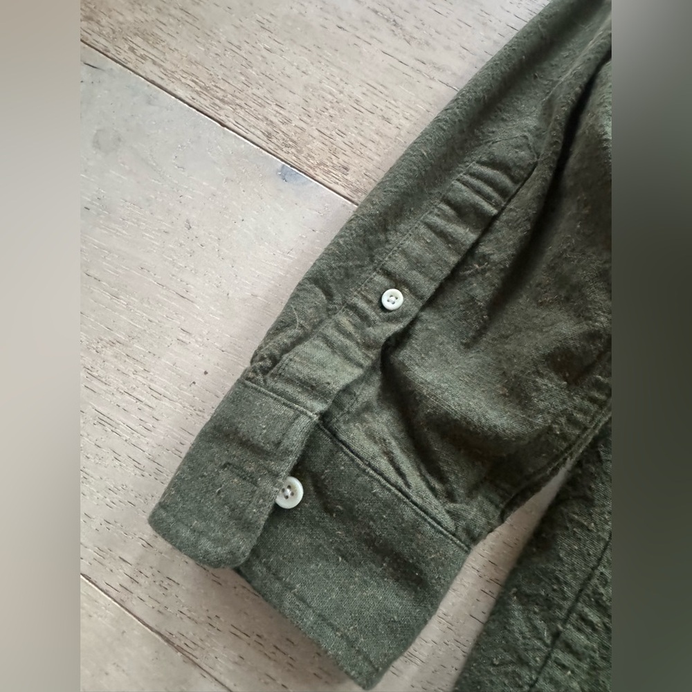 Taylor Stitch The Jack Shirt Olive Donegal Button Down Top Casual M - Picture 9 of 12
